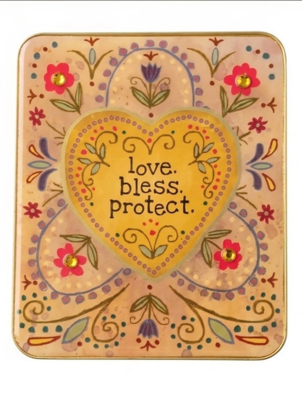 Vintage Floral Love Bless Protect Decor for A Car Visor